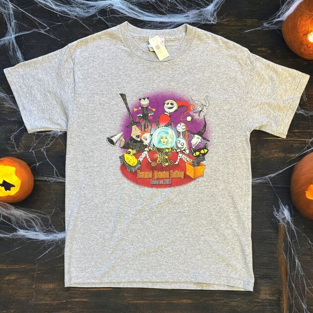 VTG Disney 2003 Haunted Mansion Holiday Nightmare Before Christmas Shirt Medium